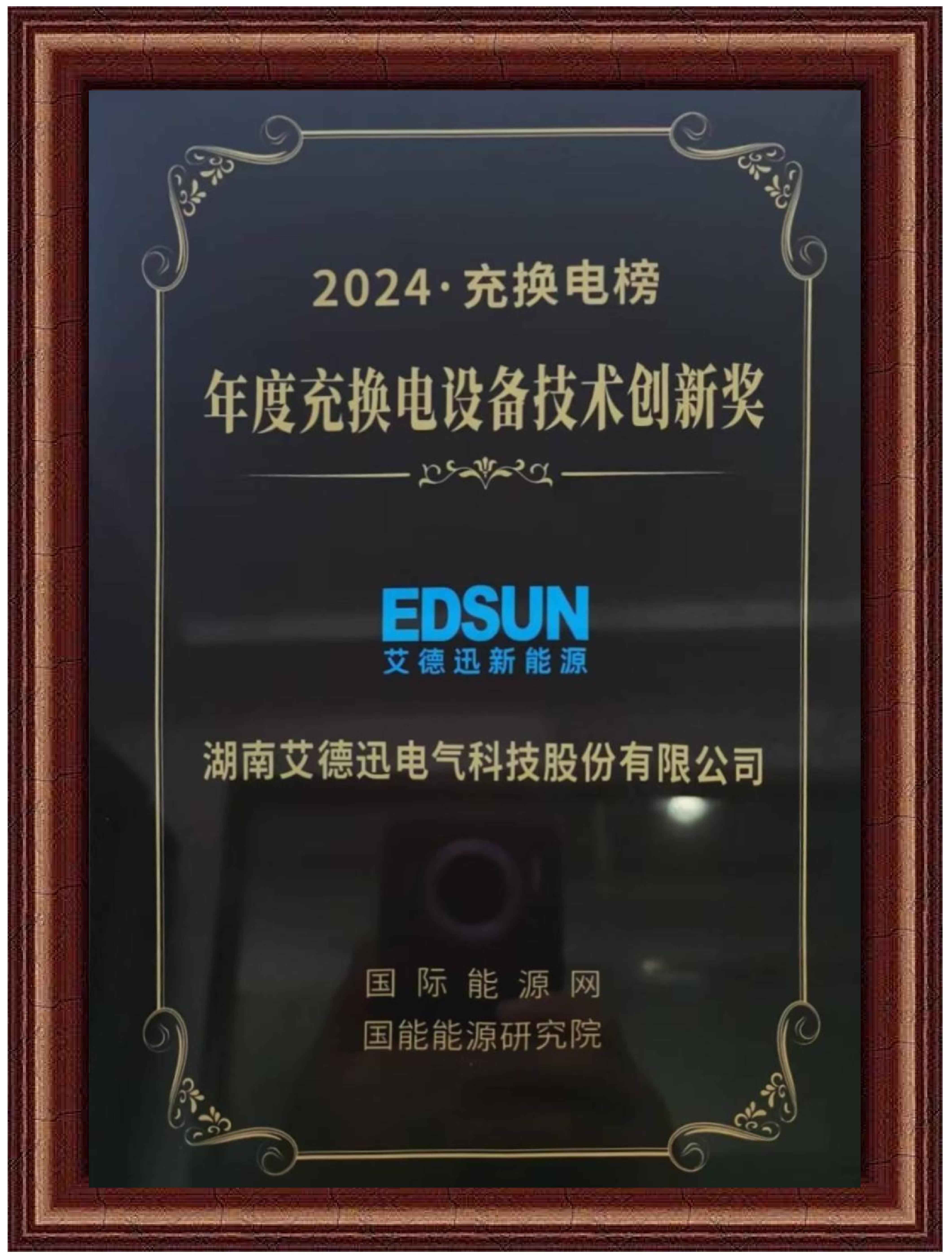 艾德迅新能源---年度充换电设备技术创新奖